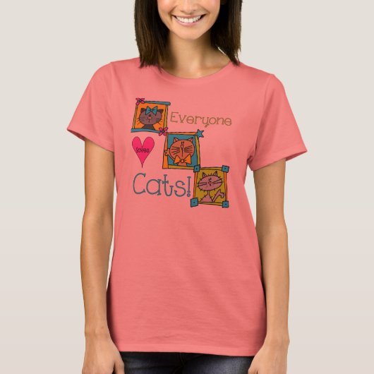 T-shirt Tout le monde aime les chats (Devant)