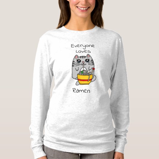 T-shirt Tout le monde aime Ramen | Funny Chat Pun (Devant)