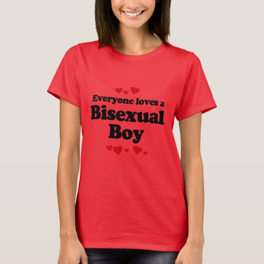 T-shirt Tout le monde aime un garçon bisexuel (Devant)