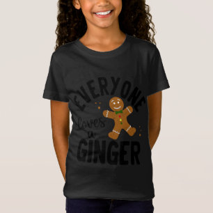 T-Shirt Tout Le Monde Aime Un Gingembre Gingerbread Homme 