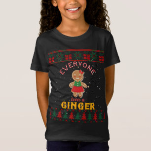 T-Shirt Tout Le Monde Aime Un Gingembre Noël Vilain Noël S