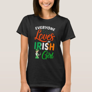 T-shirt Tout le monde aime une fille irlandaise filles fem