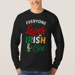 T-shirt Tout le monde aime une fille irlandaise filles fem