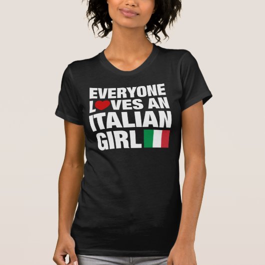T-shirt Tout le monde aime une fille italienne (Devant)