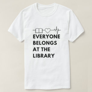 T-shirt Tout Le Monde Appartient À La Bibliothèque Dire "V