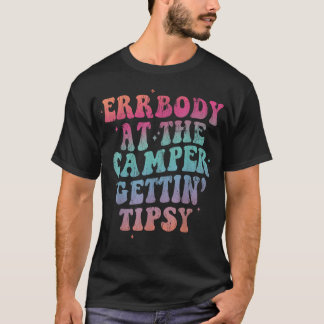 T-shirt Tout le monde au camping en train de