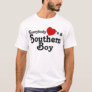 T-shirt Tout le monde coeurs un garçon du sud