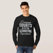 T-shirt Tout le monde compte dans le service comptable (Devant entier)
