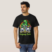 T-shirt Tout Le Monde Croaks Grenouille Crâne Champignons (Devant entier)