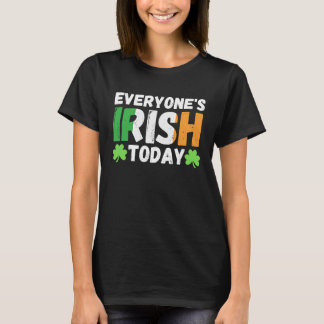 T-shirt Tout le monde est irlandais aujourd'hui st patrick