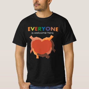 T-shirt Tout le monde est le bienvenu ici diversité inclus