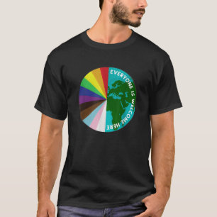 T-shirt Tout le monde est le bienvenu ici LGBTQ Ally Droit