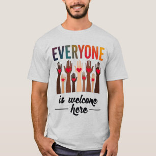 T-shirt Tout le monde est le bienvenu ici - USA Diversité