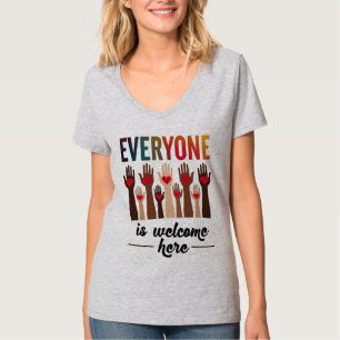 T-shirt Tout le monde est le bienvenu ici - USA Diversité 