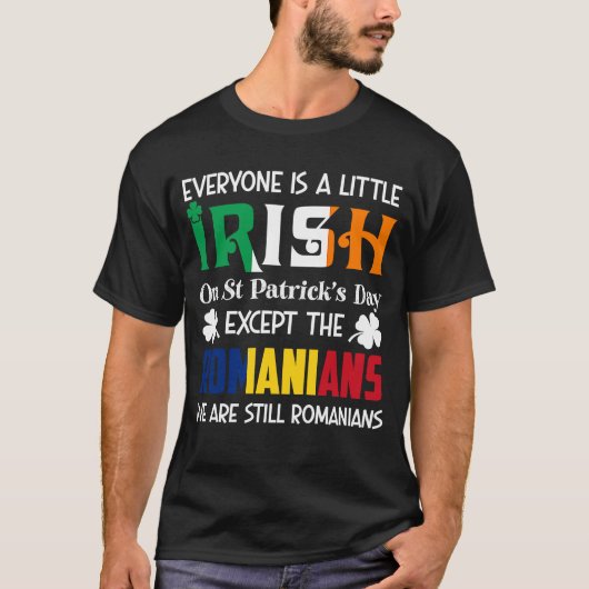 T-shirt Tout Le Monde Est Un Peu Irlandais Sur Les Roms De (Devant)