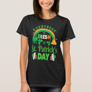 T-shirt Tout Le Monde Irlandais Sur St Patrick S Day Rainb