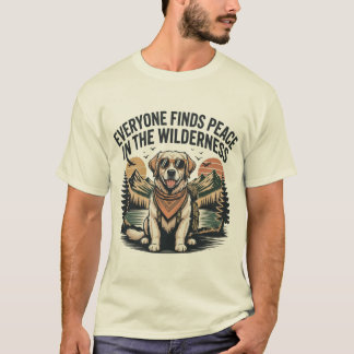 T-shirt Tout le monde trouve la paix dans l'aventure sauva