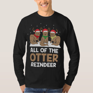 T-shirt Tout Le Pajam De Noël Adorable Du Renard De Loutre