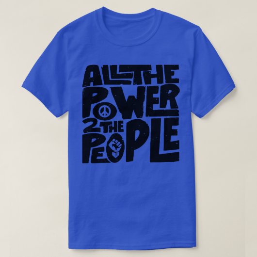 T-shirt Tout Le Pouvoir Au Peuple Lts (Design devant)