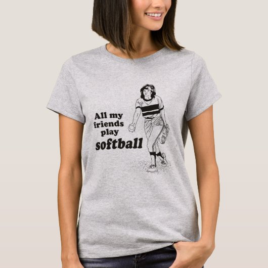 T-shirt Tout mon base-ball de jeu d'amis (Devant)