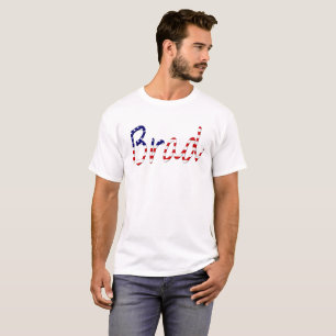 T-shirt Tout nom superposé sur le drapeau américain Mens c