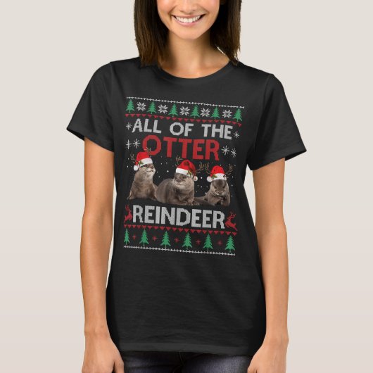 T-shirt Tout Otter Reindeer Noël Vilain Sweater (Devant)
