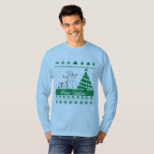 T-shirt Tout pipi de chien des textes sur le chandail laid (Devant entier)