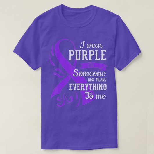 T-shirt Tout pour moi Epilepsie Jour Purple Ribbon Epilep (Design devant)