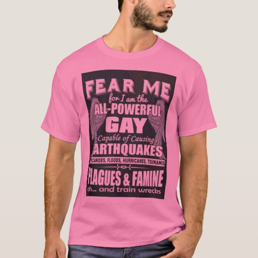 T-shirt Tout-puissant gay (Devant)