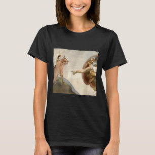 T-shirt Tout puissant Slap Drôle Chat Dieu Création De Mèm