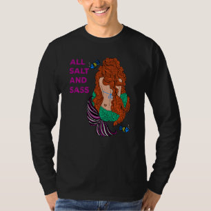 T-shirt Tout salt and sass Colorful Mermaid Fish Humour