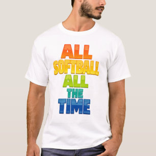 T-shirt Tout Softball Tout le Temps Graphique Softball Gra