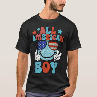 T-shirt Tout sourire de garçon tout américain patriotique