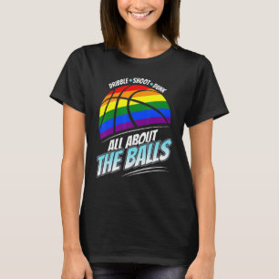 T-shirt Tout Sur Les Balls Lbgtq Basketball Rainbow Sport