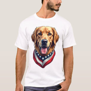 T-shirt Tout Tee Vintage Retriever Américain Doré 4