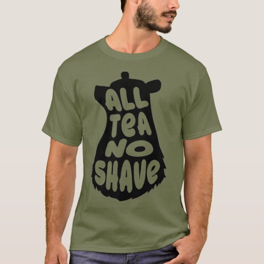 T-shirt Tout Thé No Shave Gay Bear Design Premium (Devant)
