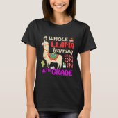 T-shirt Tout un apprentissage en lama en cours en 4e année (Devant)