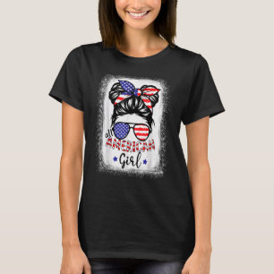 T-shirt Toute Américaine Bleached Patriotique Juillet 4
