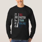 T-shirt Toute Commande Plus Rapide Que La Commande 911 Gun (Devant)