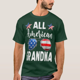 T-shirt Toute la famille de jumelage de grand-mère américa