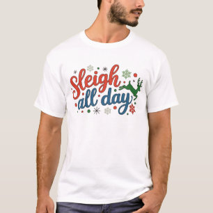 T-shirt Toute la journée Noël Vacances Renne Noël