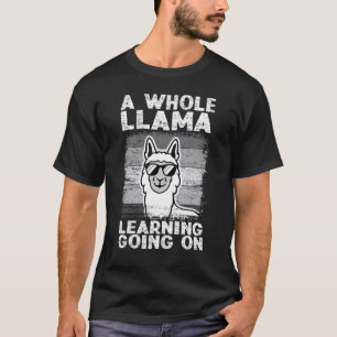 T-shirt Toute La Llama Apprendre Sur Llama Enseignant Anim
