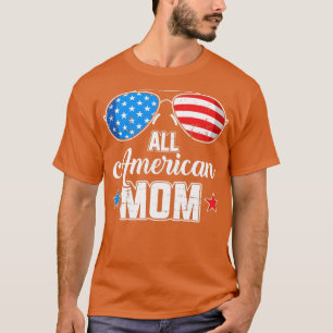 T-shirt Toute la maman américaine Drapeaux américains pour