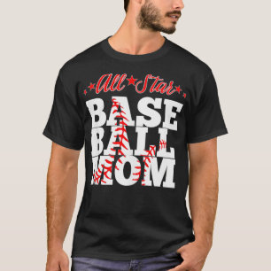 T-shirt Toute la maman de baseball étoile 