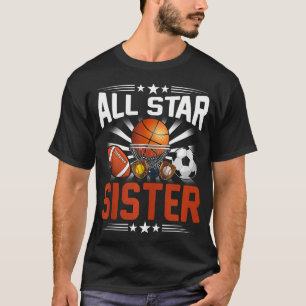 T-shirt Toute La Soeur Étoile Du Sport De Basket-Ball Anni