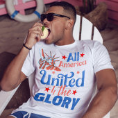 T-shirt Toute l'Amérique unie 4la gloire liberté Stars
