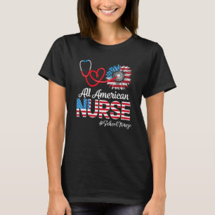 T-shirt Toute l'école américaine infirmière Sunflower Patr