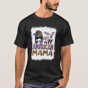 T-shirt Toutes les Américaines Mama Messy Bun Femmes Drape