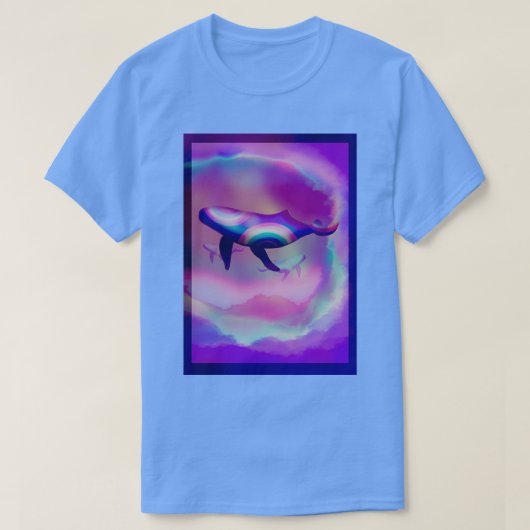 T-shirt Toutes Les Baleines Vont Au Ciel (Design devant)