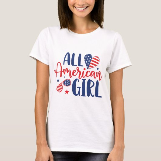 T-shirt Toutes les filles américaines (Devant)